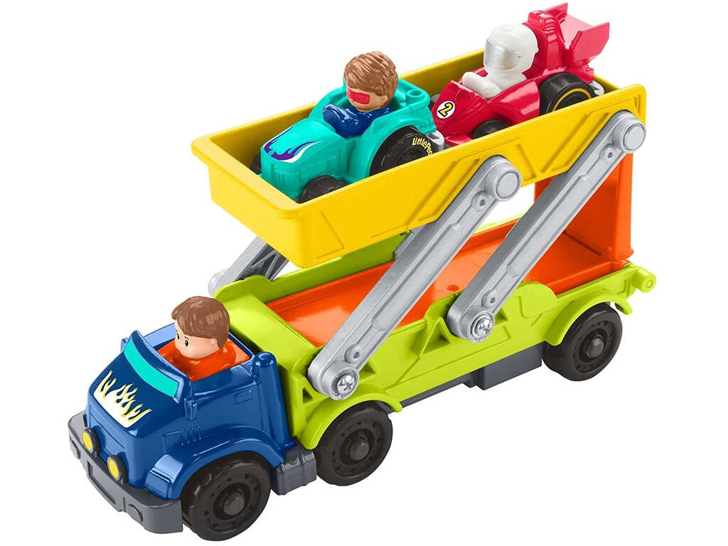 Ensemble cadeau Fisher Price Little People Mattel HBX23 Camion avec rampe d'accès à la voiture