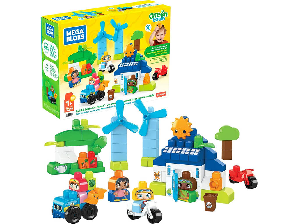 Mega Bloks Casa Ecologica Costruisci e Impara Mattel HCG36
