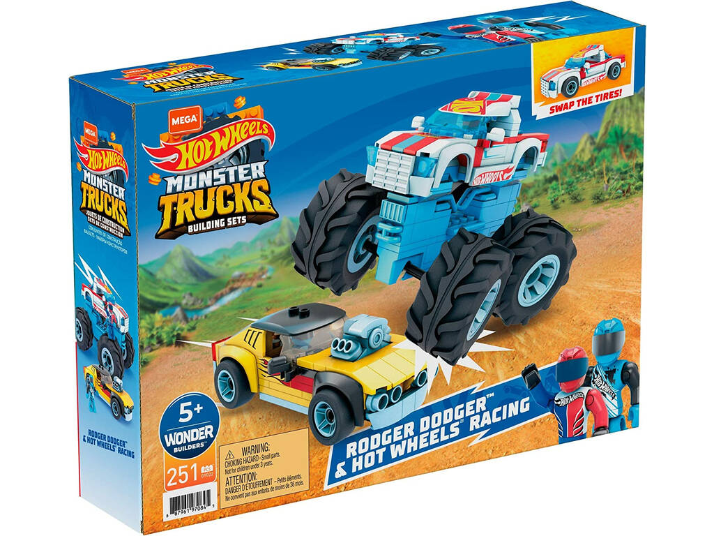 Mega Construx Hot Wheels & Monster Trucks Rodger Dodger Mattel GYG22
