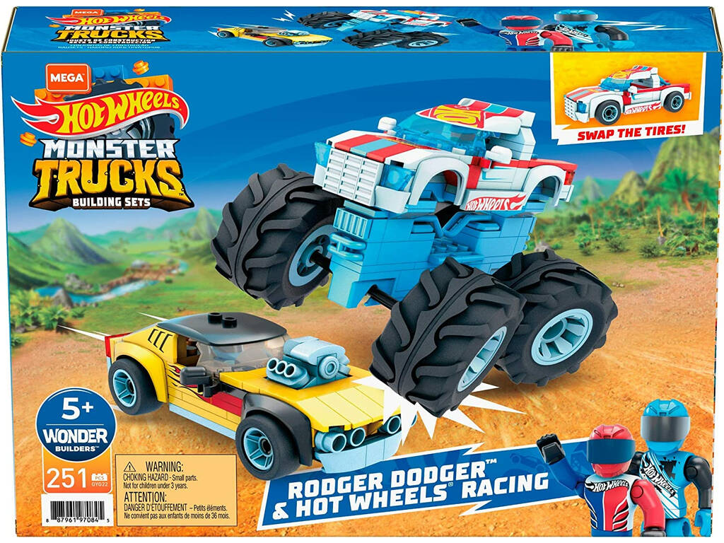 Mega Construx Hot Wheels & Monster Trucks Rodger Dodger Mattel GYG22