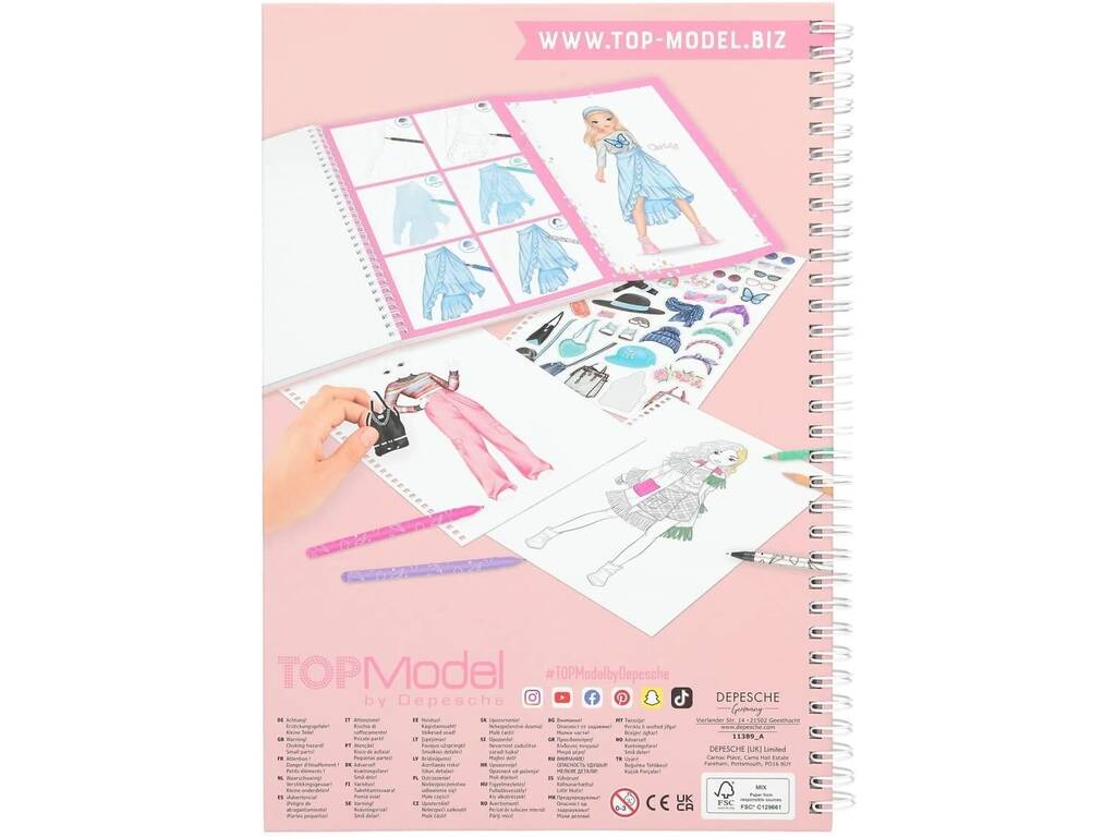 Top Model Set da colorare con colori Depesche 0011389