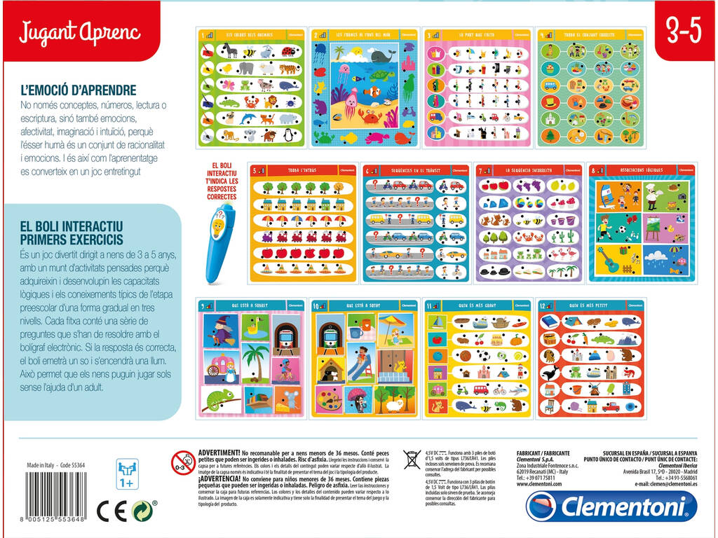 Amorces de stylos interactifs Exercices Clementoni 55364