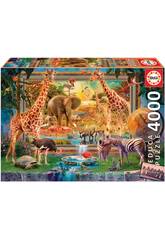 Puzzle 4000 Di ritorno dalla Savana Educa 19285
