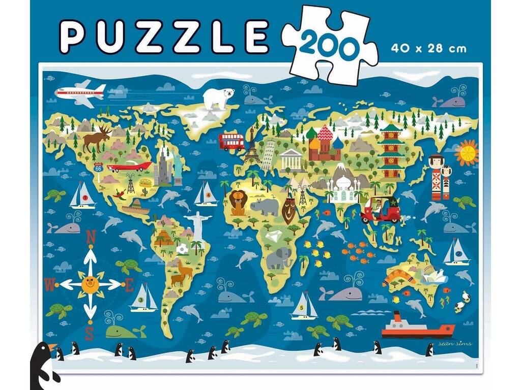 Casse-tête 200 Carte du monde Educa 19292