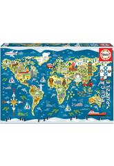 Casse-tête 200 Carte du monde Educa 19292