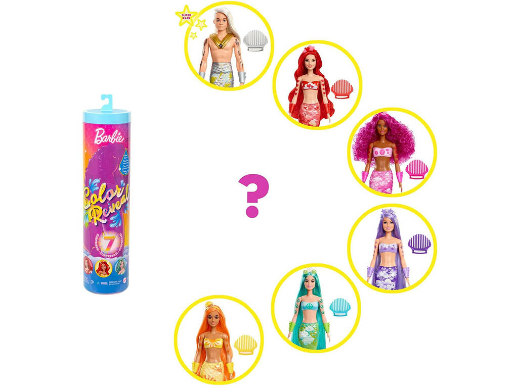 Barbie Color Reveal Sirena Sorpresa Mattel HCC46