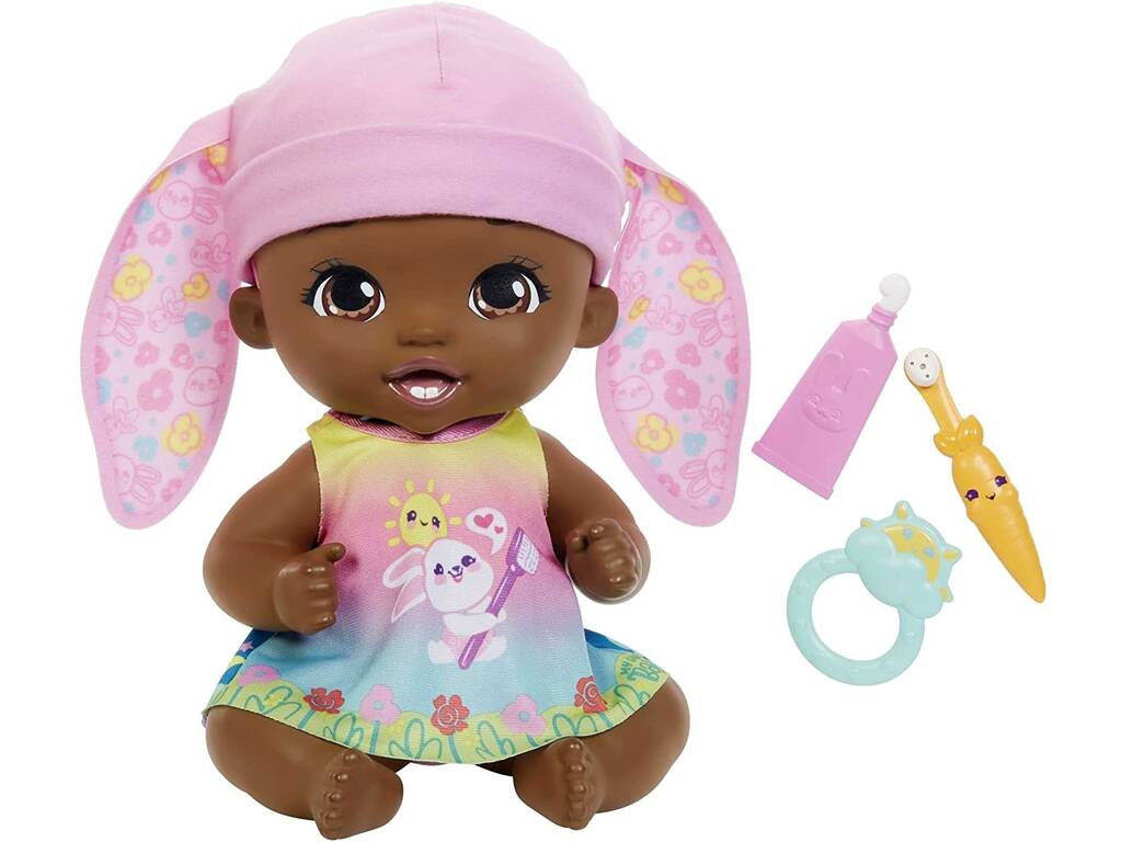My Garden Baby Bebé Heureux avec Oreilles et Brosse à Dents Mattel HGC11