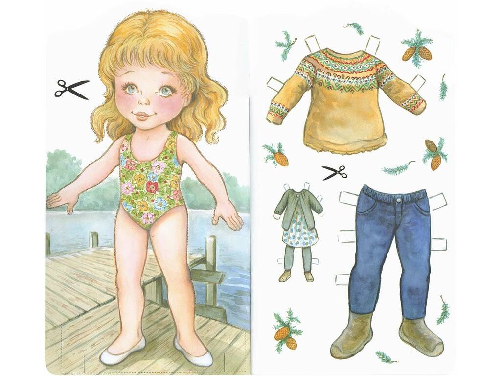 Libro bambole Peponas con ritagli Andrea