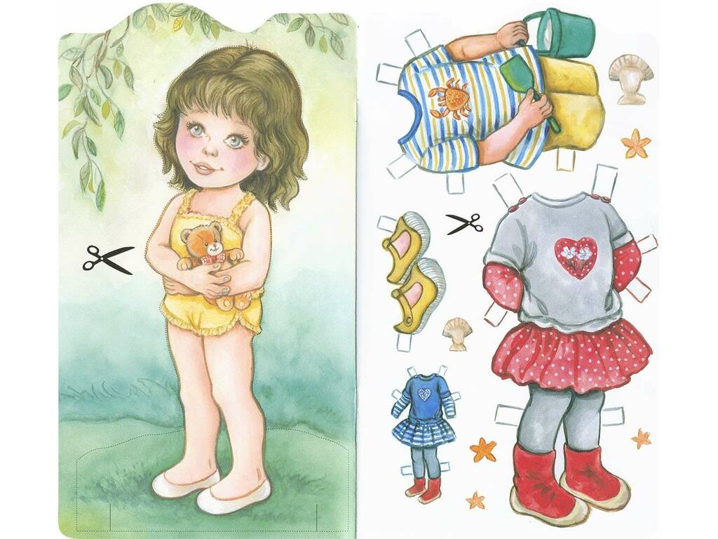 Libro bambole Peponas con ritagli Lourdes