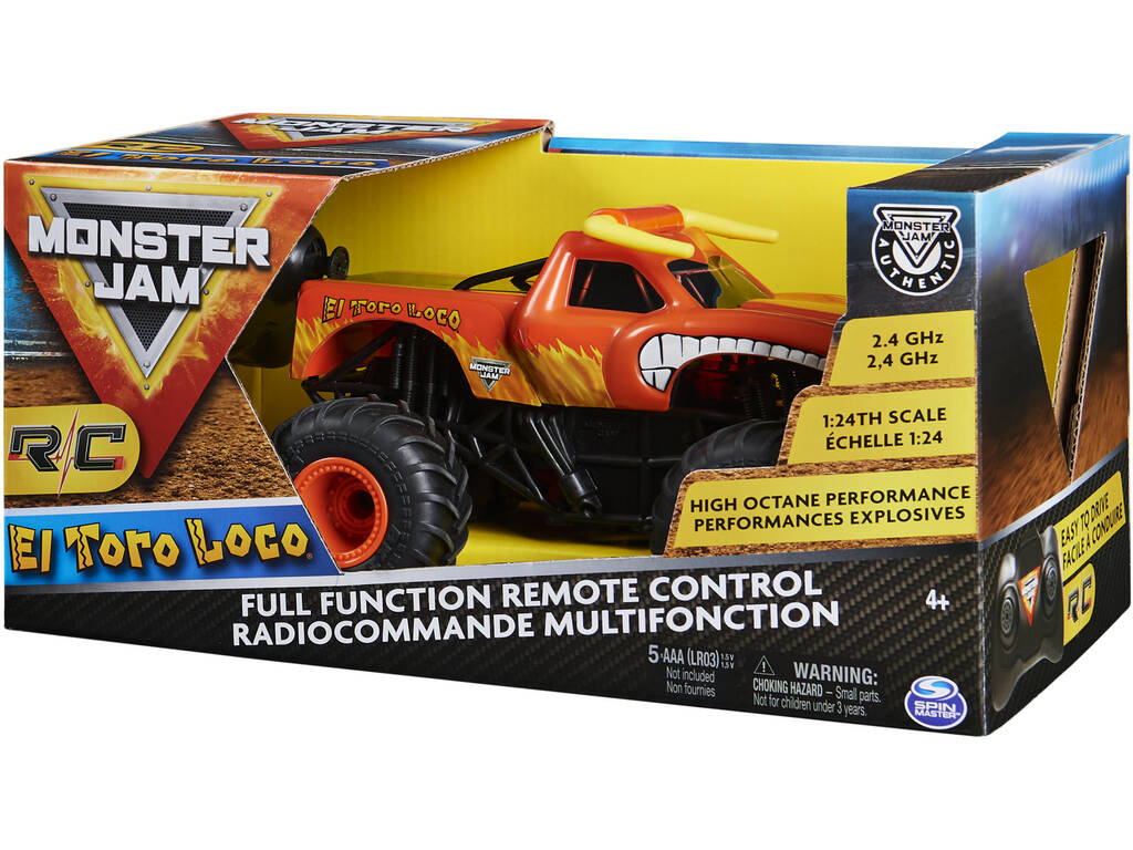 Radiocomando Monster Jam Toro Loco 1:24 Spin Master 6060517