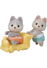 Sylvanian Families Husky Epoch Husky Twins To Imagine 5638