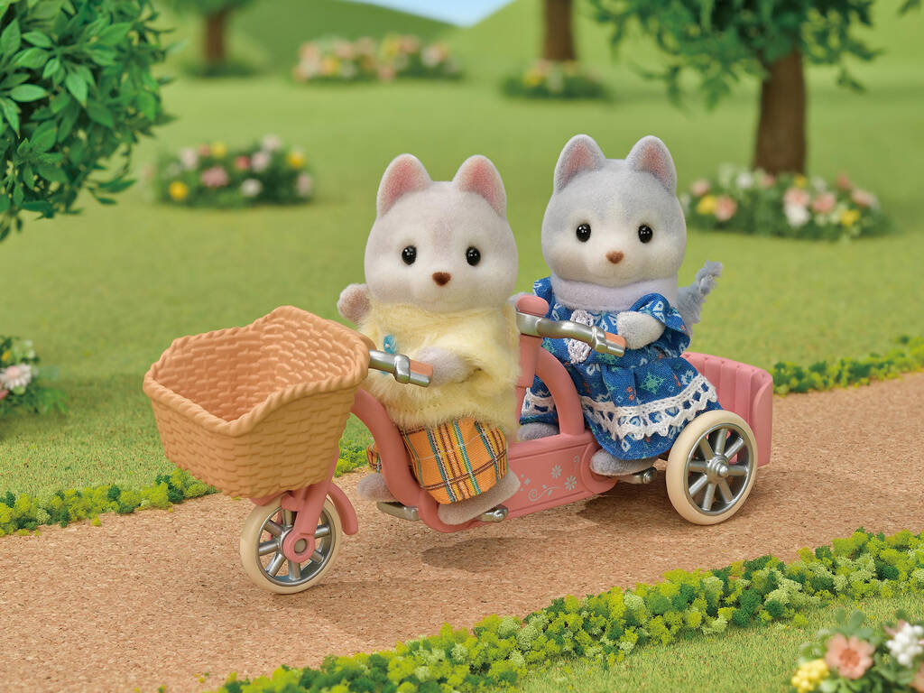 Sylvanian Families Hermanos Husky en Tandem Epoch Para Imaginar 5637