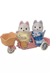 Sylvanian Families Hermanos Husky en Tandem Epoch Para Imaginar 5637