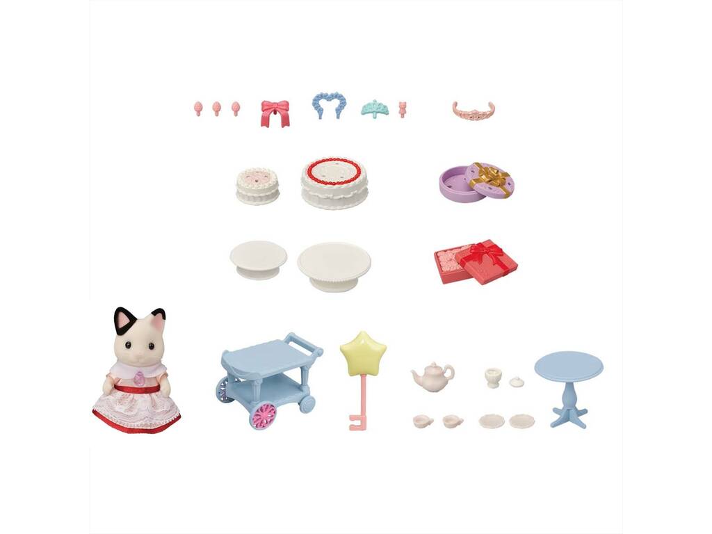 Sylvanian Families Set Party Gatto Tuxedo Epoch Para Imaginar 5646