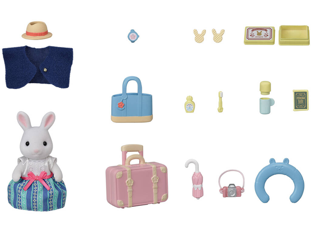 Sylvanian Families Emilie Snow Rabbit Travel Set Epoch To Imagine 5641