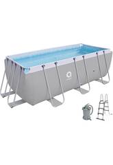 Piscine Hors-Sol Rectangulaire de 400 x 200 x 99 cm avec Epurateur à Sable Jilong 17726-1EU
