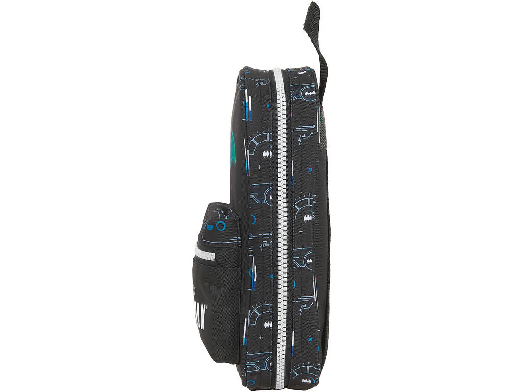 Zaino con 4 astucci pieni Batman Bat-Tech Safta 412104747 