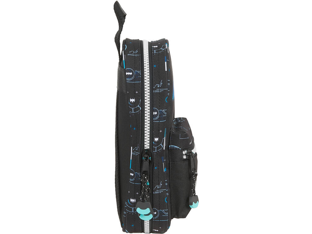 Zaino con 4 astucci pieni Batman Bat-Tech Safta 412104747 
