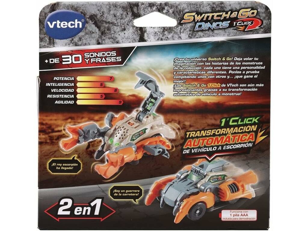 Switch & Go Dinos Veleno Scorpione Armato VTech 551122