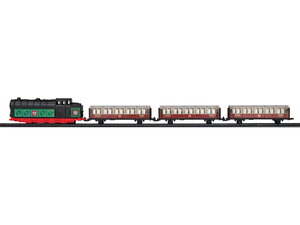 Treno Trans Siberian Express con luce, stazione e binario Pequetren 401