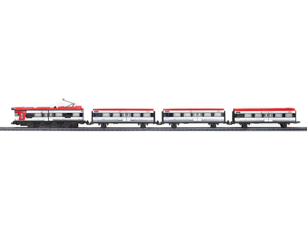 Treno Pendolare Renfe con Luce, Stazione e Ferrovia Pequetren 403