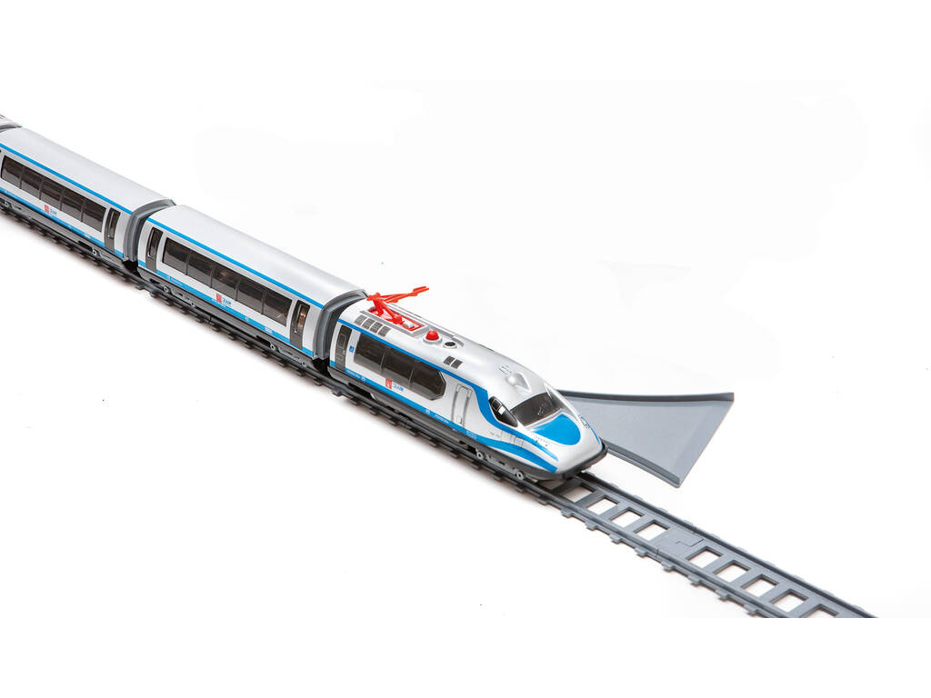 Treno HS con luce, bobina, stazione e tunnel Pequetren 404