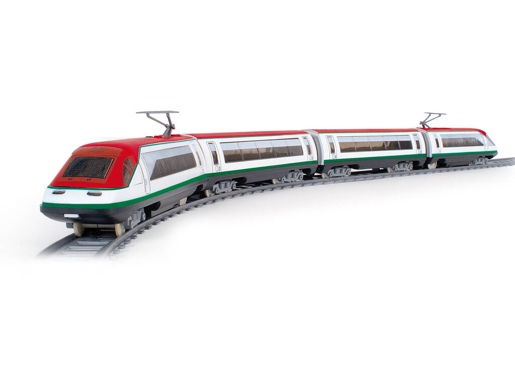 Pequetren 406 Combo Train pendulaire avec enrouleur, gare et tunnel de chemin de fer