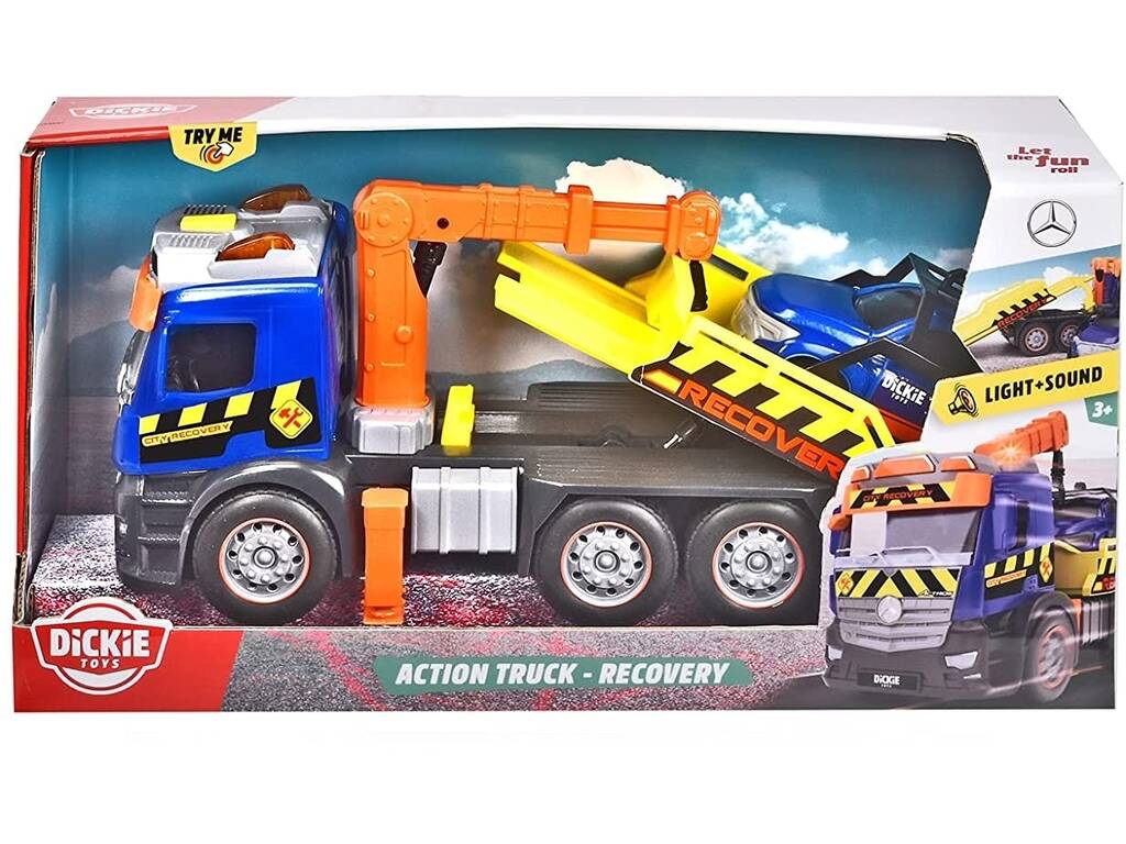 Camion Action Mercedes Gru Luce e Suoni Simba 203745016