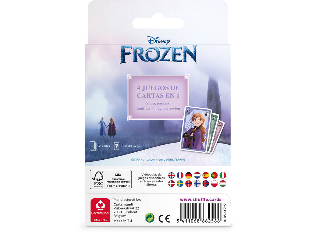 Frozen Baralho Infantil Shuffle 4 em 1 Fournier 10027509