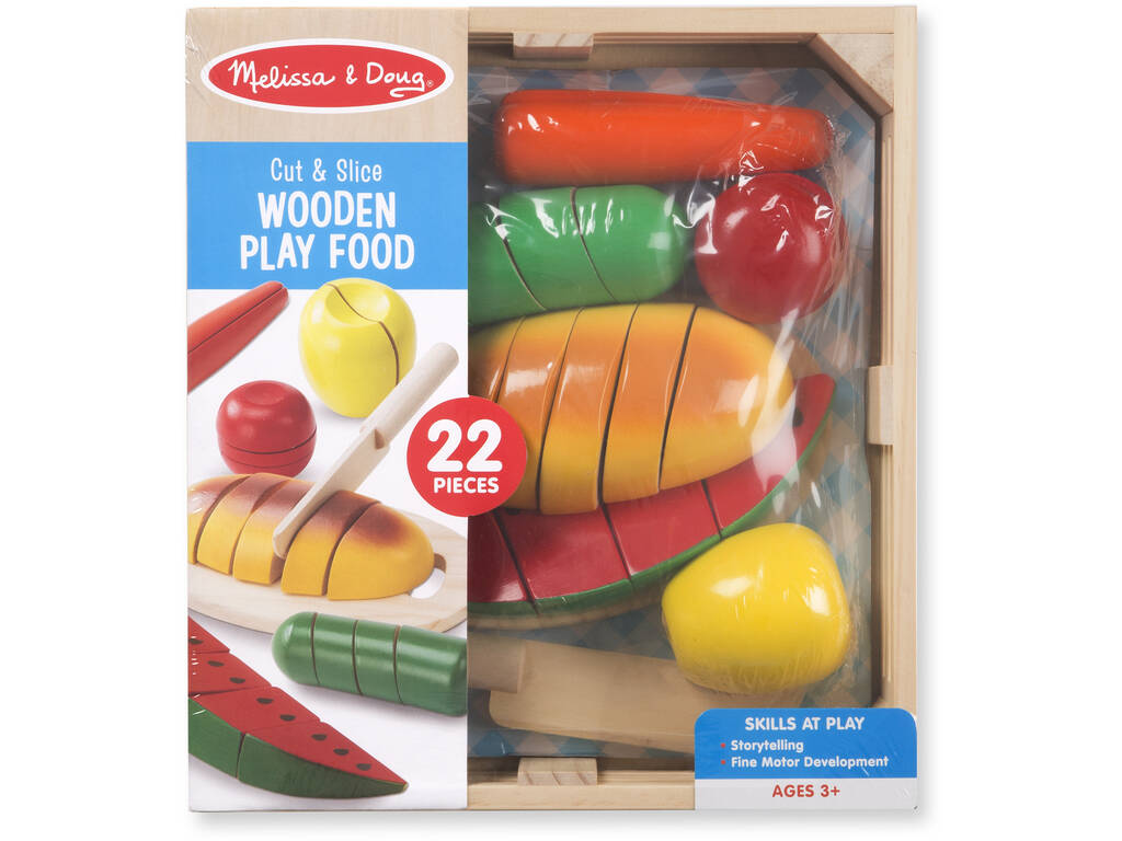 Jogo De Comidas De Madeira 22 Peças Melissa & Doug Cefa Toys 1109