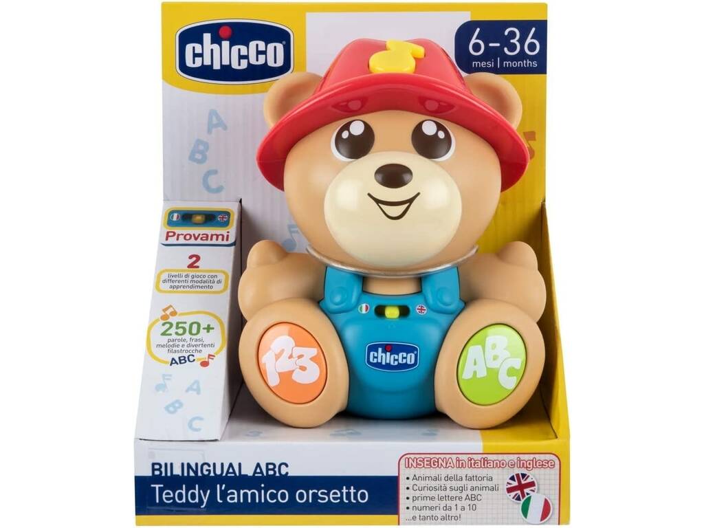 ABC Teddy Il tuo amico orsacchiotto bilingue Chicco 10744