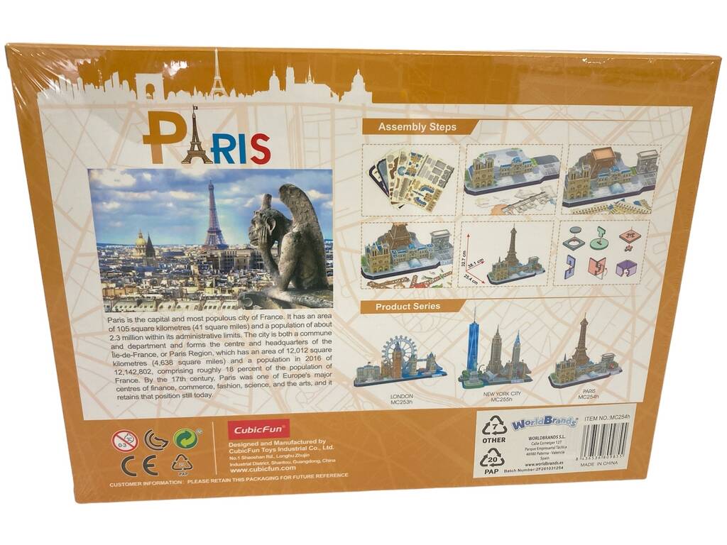 Puzzle 3D City Line Paris World brands MC254H 
