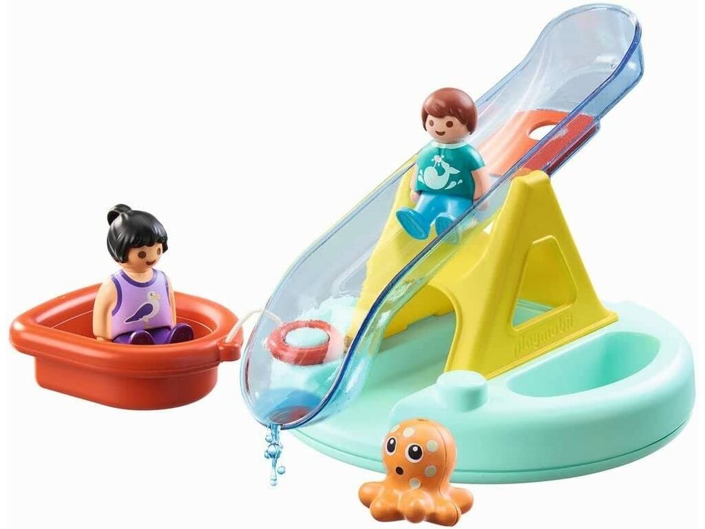 Playmobil 1.2.3 Isola da bagno con scivolo 70635