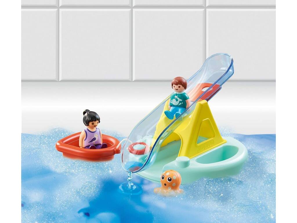 Playmobil 1.2.3 Isola da bagno con scivolo 70635