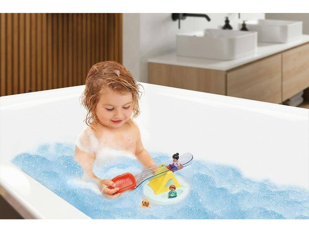 Playmobil 1.2.3 Isola da bagno con scivolo 70635