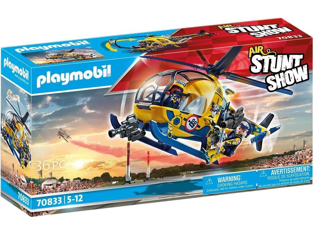 Playmobil Air Stunt Show Movie Shooting Helicopter 70833