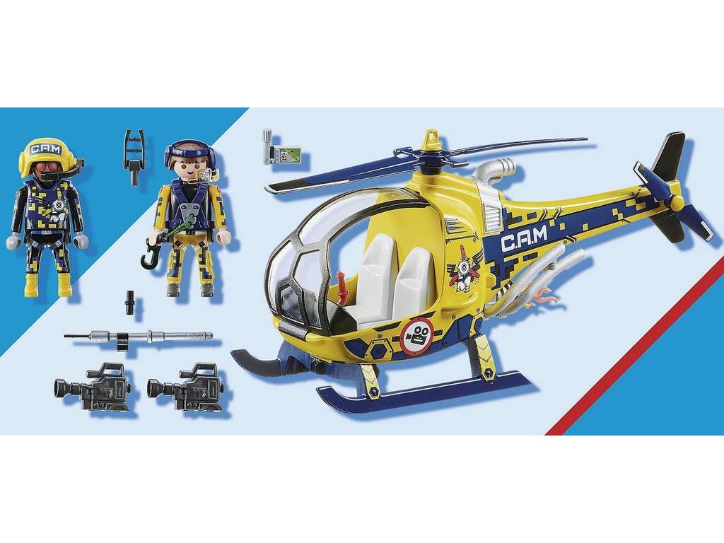 Playmobil Air Stunt Show Movie Shooting Helicopter 70833
