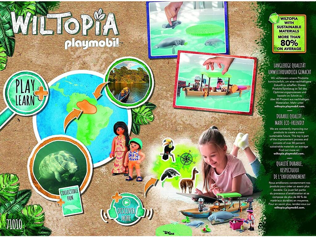 Playmobil Wiltopia Viaggio in barca dei lamantini 71010