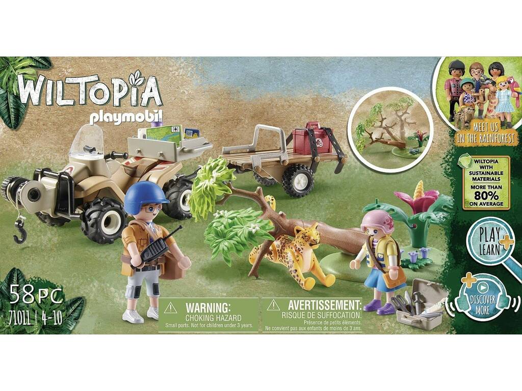 Playmobil Wiltopia Quad Soccorso degli animali 71011