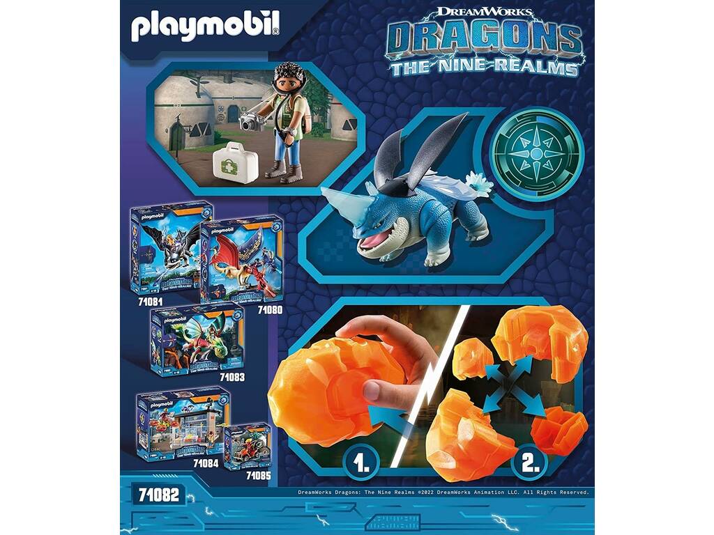 Playmobil Dragons Nine Realms Plowhorn and D´Angelo Playmobil 71082