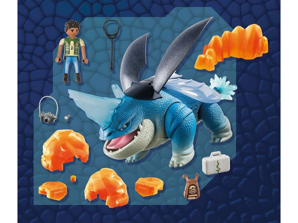 Playmobil Dragons Nine Realms Plowhorn and D´Angelo Playmobil 71082