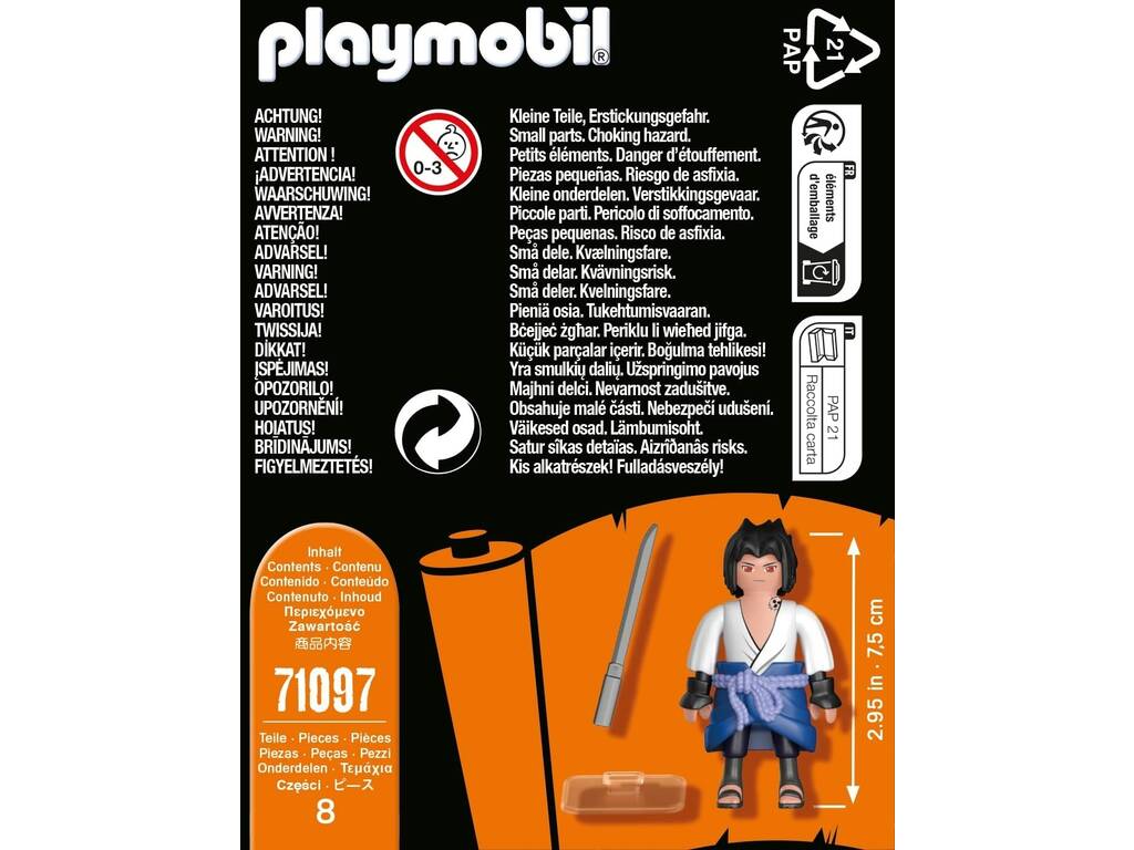 Playmobil Naruto Shippuden Figura Sasuke 71097