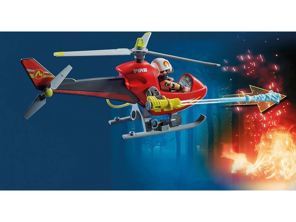 Playmobil Helicóptero de Bomberos 71195