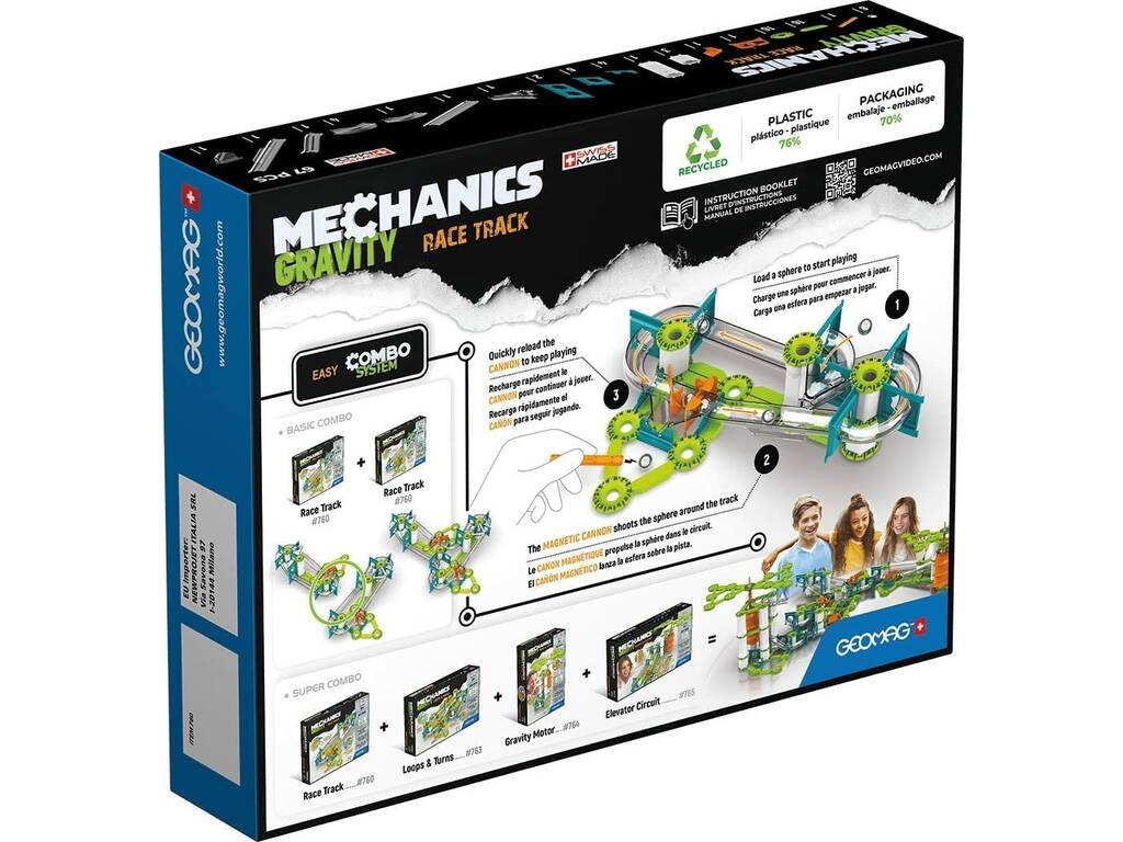 Geomag Mechanics Gravity Race Track Toy Partner 760