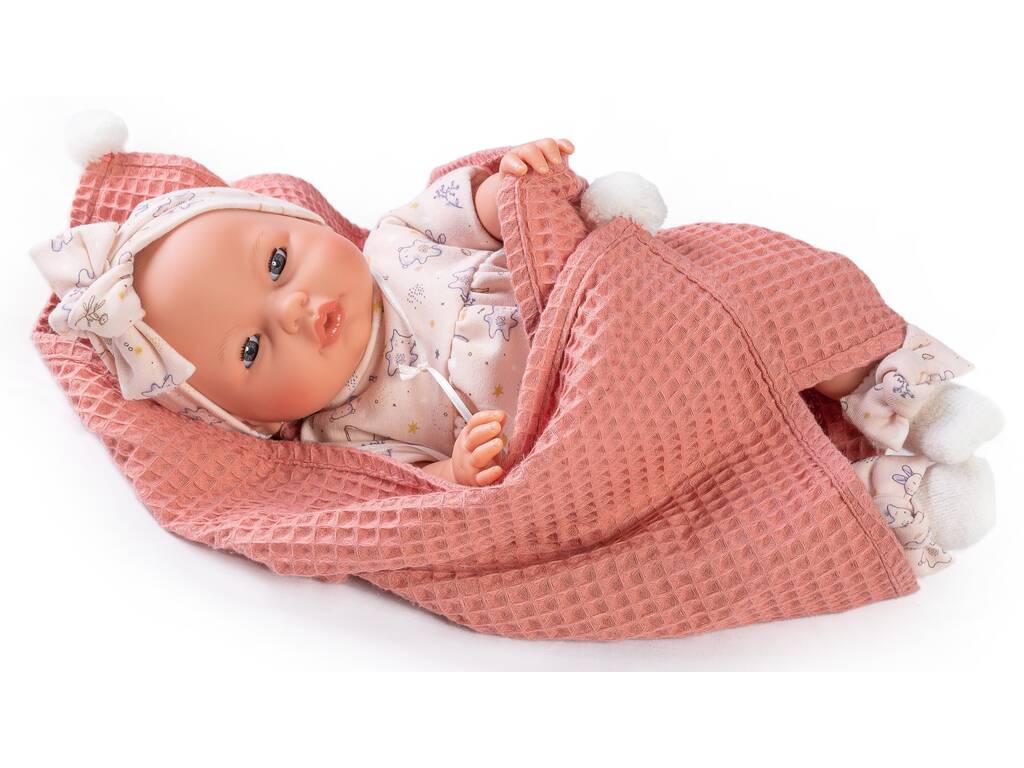 Bambola Bimba Lacrime 37 cm. con coperta Primavera Antonio Juan 14258