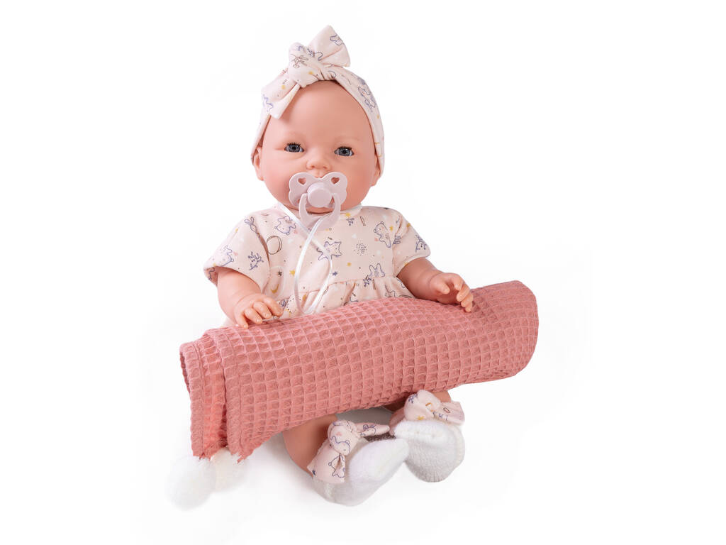 Bambola Bimba Lacrime 37 cm. con coperta Primavera Antonio Juan 14258