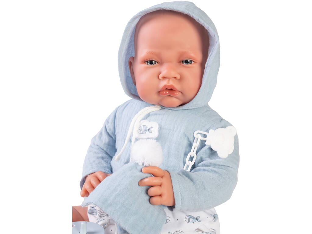 Bambola neonata con cuscino Pesciolino 42 cm. Antonio Juan 33225