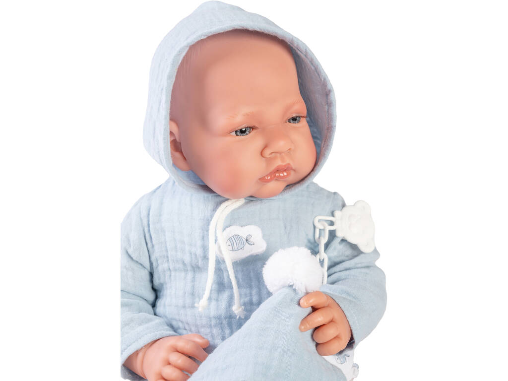 Bambola neonata con cuscino Pesciolino 42 cm. Antonio Juan 33225