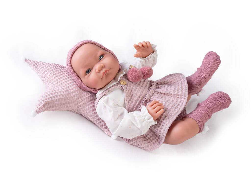 Bambola neonata Nica Coppia 42 cm. con cuscino a stella Antonio Juan 33230
