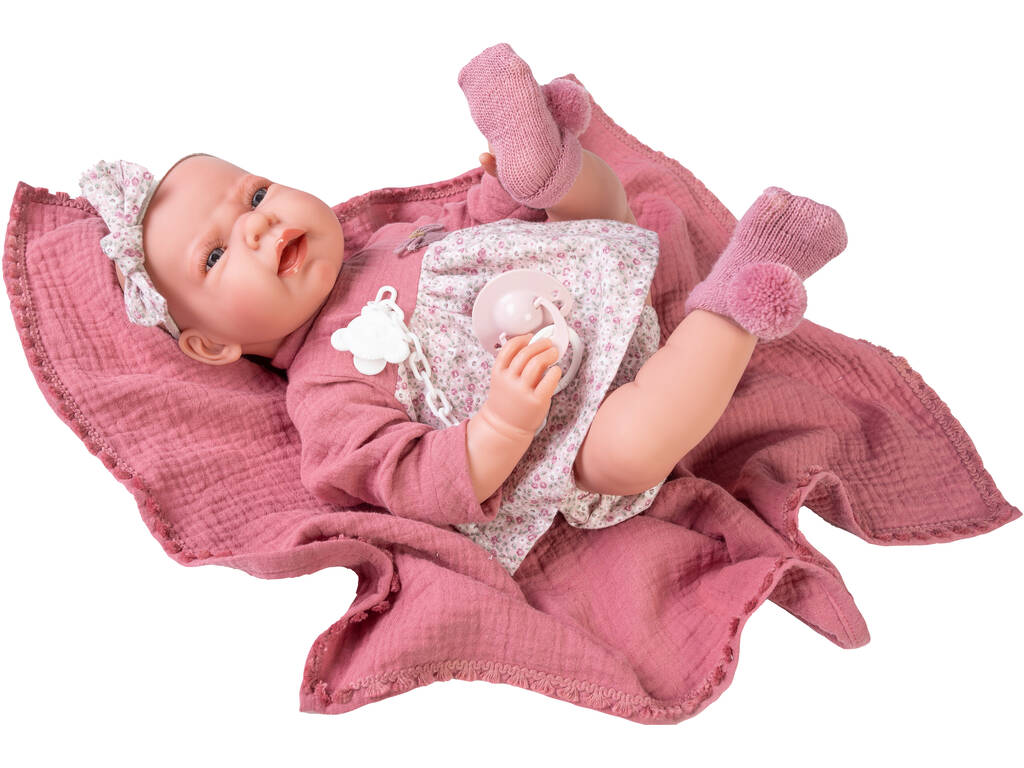 Bambola neonata Lea con coperta di lana 42 cm. Antonio Juan 33232